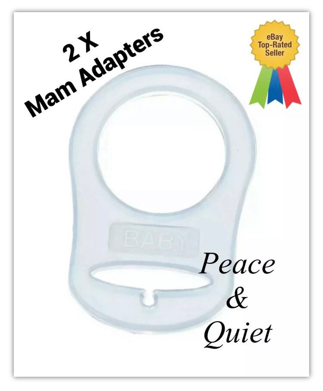 Pack of X 2 Silicone Mam Adapter, for Mam Dummies, Attach Any of Our