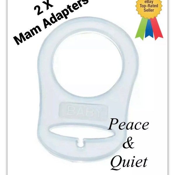 Pack of x 2 Silicone mam adapter, for mam dummies, attach any of our dummy clips to mam dummy with this adapter