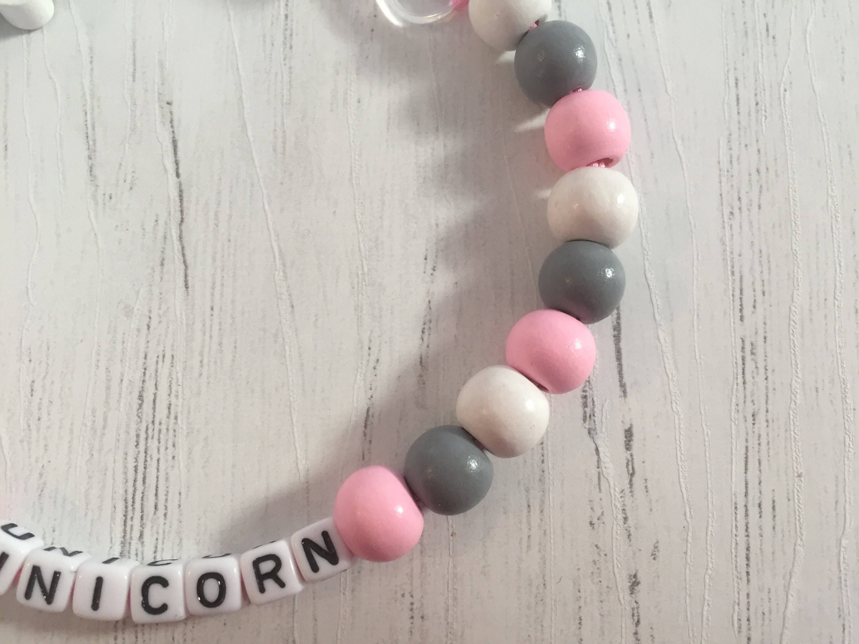 Personalised Dummy Clip Wooden Crochet Baby Pacifier Clip Chain Girl Or