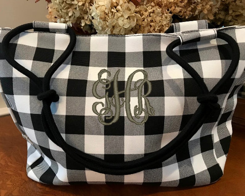buffalo check purse coach