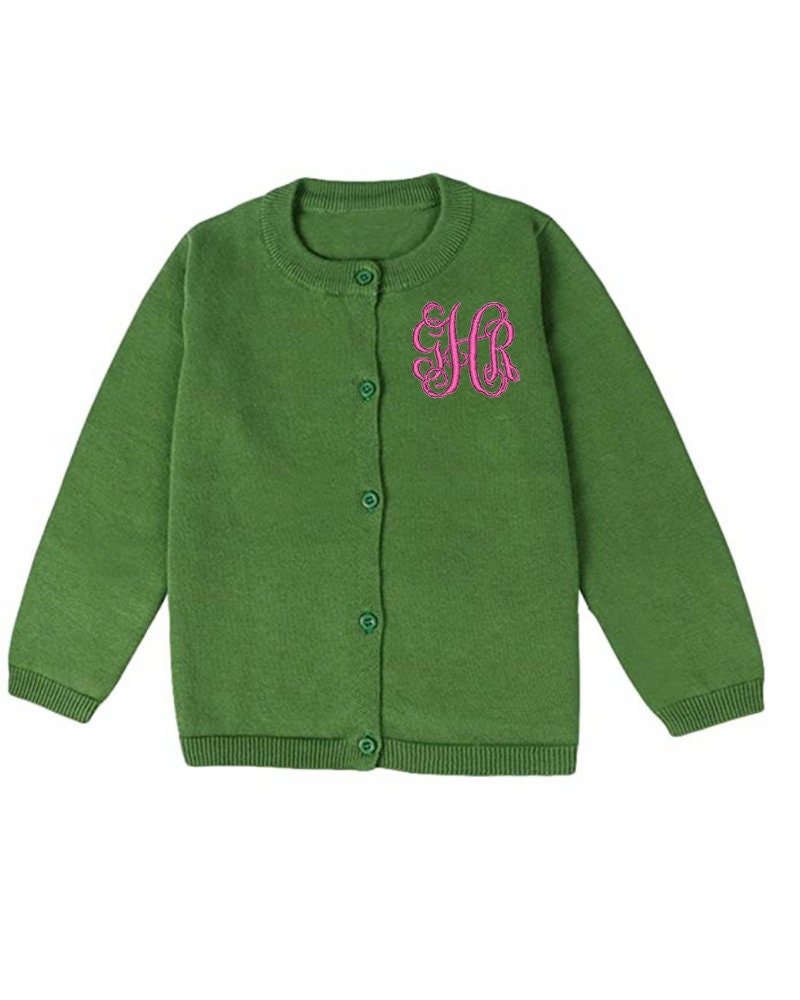 Monogrammed Girl's Cardigan Infant Girl's Sweater Etsy