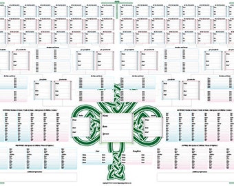 Celtic Family Tree Chart - 7 Generations DOWNLOAD