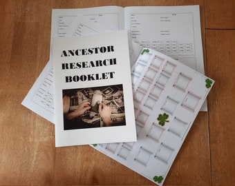 Family Tree Ancestor Research Booklet DOWNLOAD