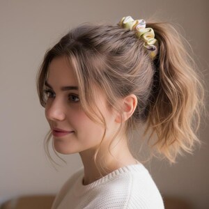 Hand painted hair scrunchies | Elastic scrunchies
