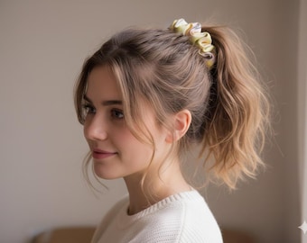 Hand painted hair scrunchies | Elastic scrunchies