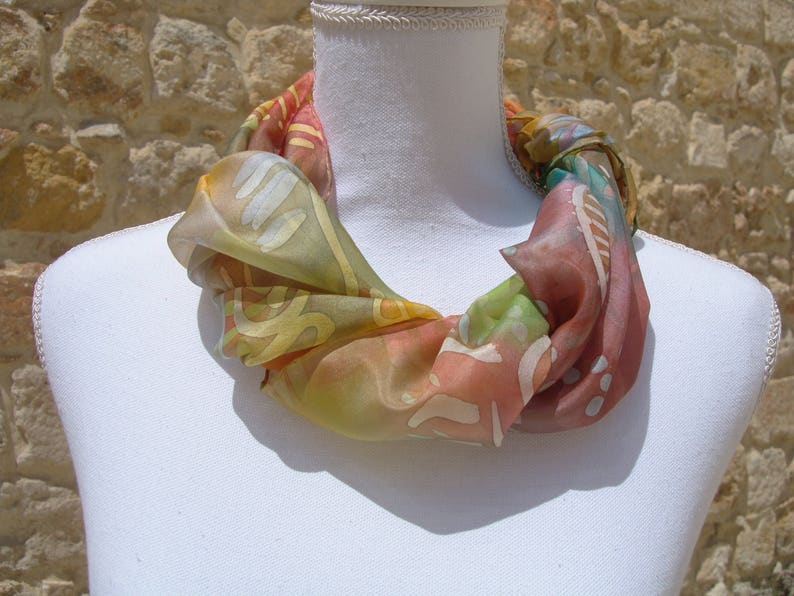 Lorenzo Cana Sciarpa da donna in seta con stampa Paisley, 100% seta, 50 cm x 165 cm, colori armoniosi, 89065