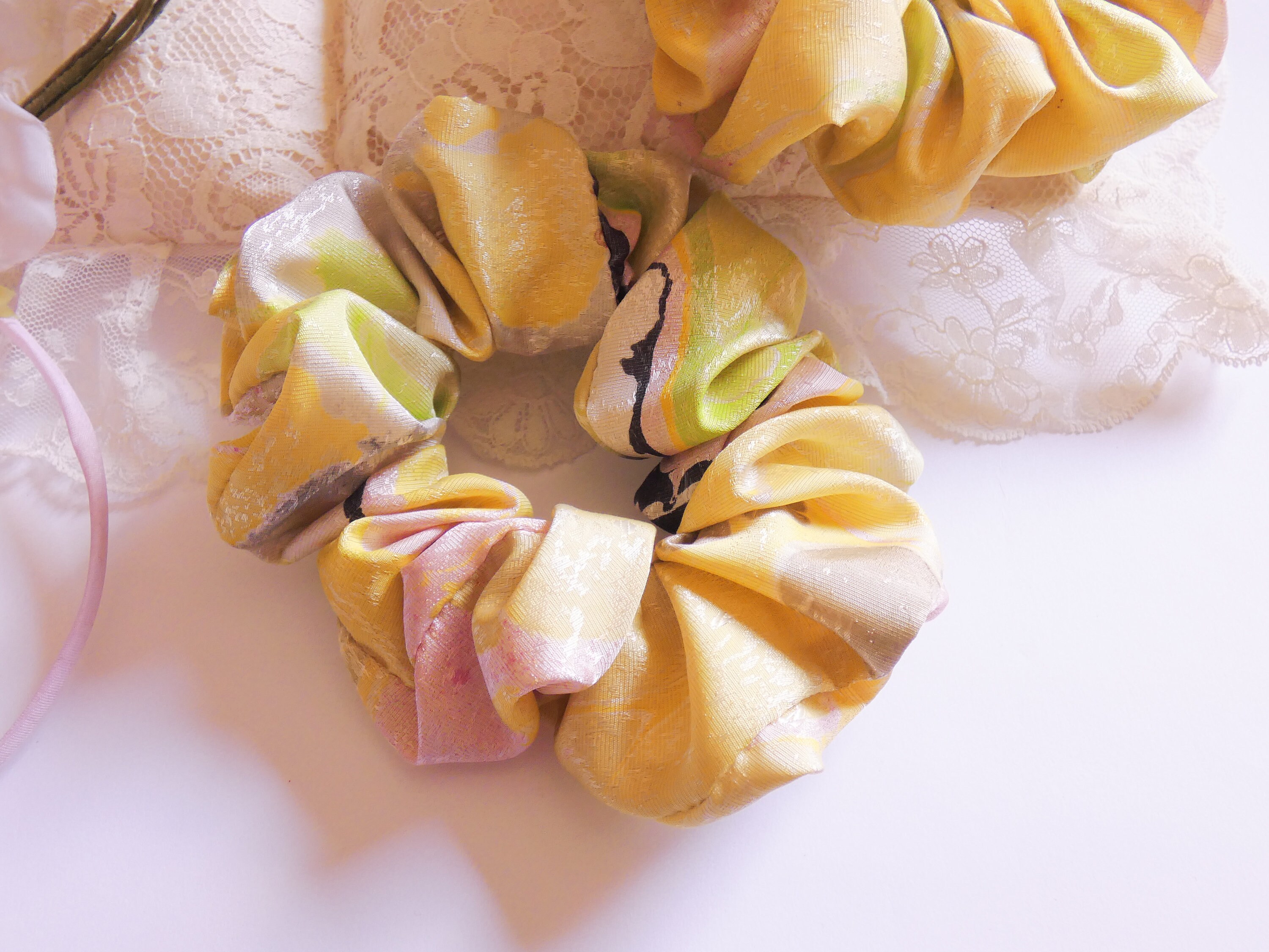 Set of 2 Hair Scrunchies Elastic Scrunchies Etsy