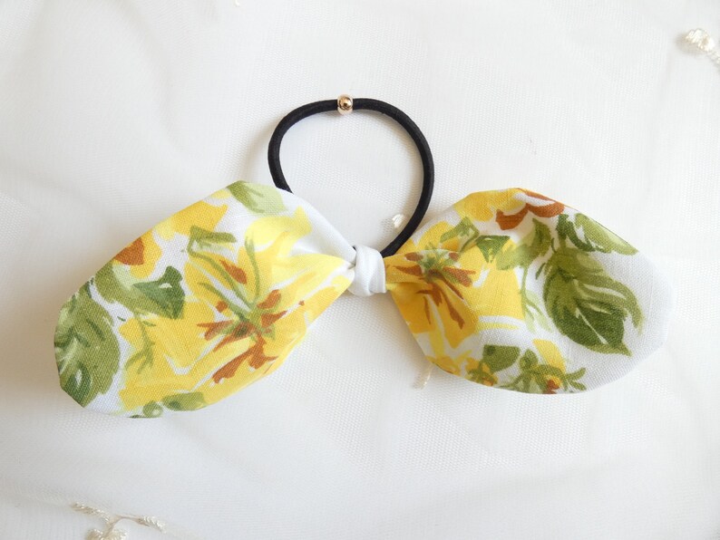 Bunny ear hair elastic Silk hair elastic