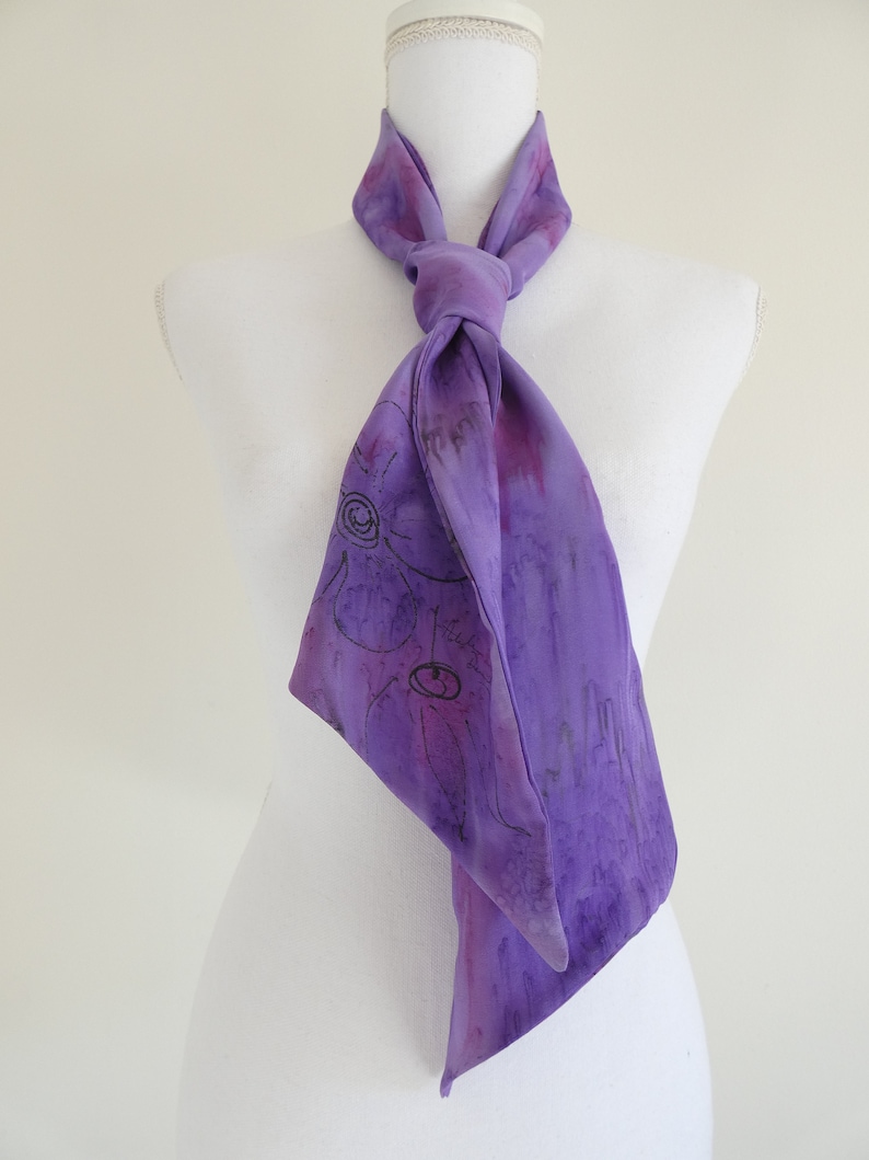 Sciarpa Matilde Rosa In 100% Seta - Foto 4