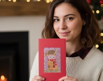 Christmas silk cards | Silk painted cards | Hand painted Christmas cards