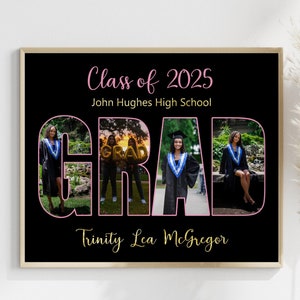 Grad Gift for Her, Graduation Decorations 2025, Graduation Photo Collage, Graduation Gift for Her 2025, Graduation Poster Class of 2025 Gift