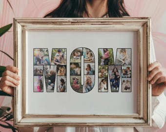 Unique Birthday Gift for Mom, Photo Collage - DIGITAL FILE
