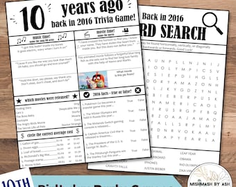 2016 - 10th Birthday Party Games, Birthday Party Games for Tweens, 10th Birthday For Him, 10th Birthday for Her, 10th Birthday 2016