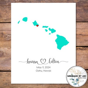 Hawaii Wedding Gift, Wedding Gift Hawaii, Hawaii Anniversary Gift, Married in Hawaii, Hawaii Destination Wedding, Hawaii Wedding Gift