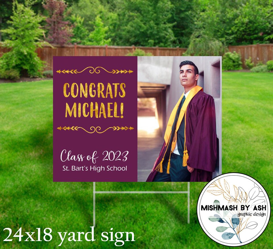 Graduation Lawn Sign Graduation 2023 Decorations Grad Poster Etsy Canada