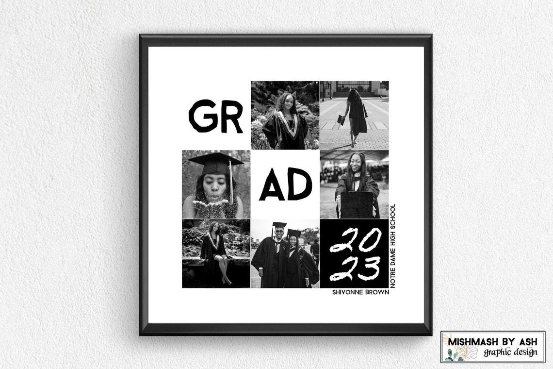 Graduation Gift for Her Graduation Photo Collage Graduation Etsy