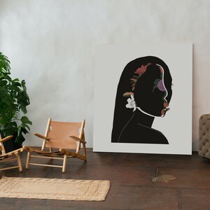 African Wall Art, Digital Print, Minimalist Wall Art, Modern Home Decor, Boho Wall Art UK, Floral, Faceless Art.
