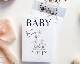 Baby Shower Seed Packet Favors: Custom Floral, 'Baby in Bloom'