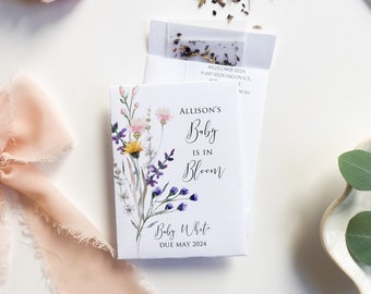 Custom Baby Shower Seed Packet Favors: Wildflower Seeds
