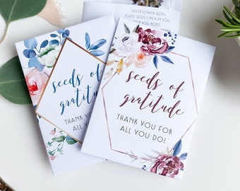 Gratitude Seed Packets, Staff Appreciation Gift, Small Appreciation gift, Team Appreciation gift, Seed Packet Gift, Nurse Appreciation