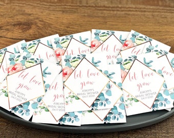 Bridal Shower Favors, Bridal Shower Seed Packets, Virtual Bridal Shower Gifts, Virtual Bridal Shower, Flower Seed Packets, Custom Favors