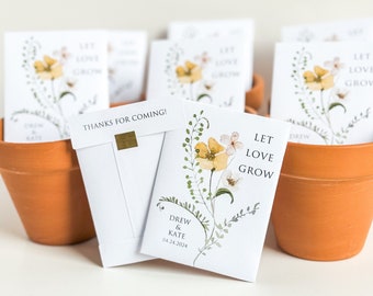 Seed Packet Wedding Favors | Custom Favors | Let Love Grow | Eco-Friendly Favors | Wildflower Seed Favors | Finished Wildflower Seed Packets