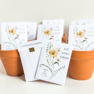 Seed Packet Wedding Favors | Custom Favors | Let Love Grow | Eco-Friendly Favors | Wildflower Seed Favors | Finished Wildflower Seed Packets