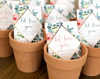 Let Love Grow Wedding Favors for Guests | Eco friendly Wedding Favors | Seed Packet Wedding Gifts | Custom Wedding Favors | Bulk Favors