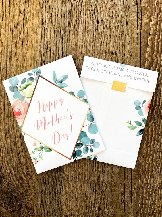 Mothers Day Gift, Mothers Day Seed Packets, SEEDS INCLUDED, Mother's Day  Favor, Grandma Gift, Mother's Day Church Gift, Mothers Day Florals 