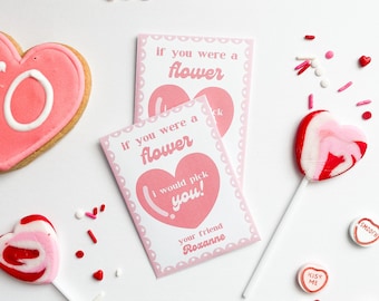 Personalized Valentine Seed Packets for Kids Class | Non Candy Classroom Valentines | School Valentine Exchange | Custom Name Favor