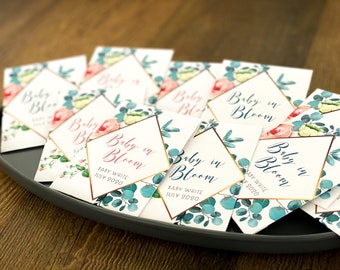 Floral Baby Shower Seed Packet Favors: 'Baby in Bloom' Wildflower Seeds