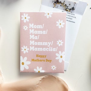 Plantable Mother's Day Gift, Mother's Day Wildflower Seed Packets, Mother's Day Favor, Mother's Day Church Gift, Mother's Day Card, Custom image 2