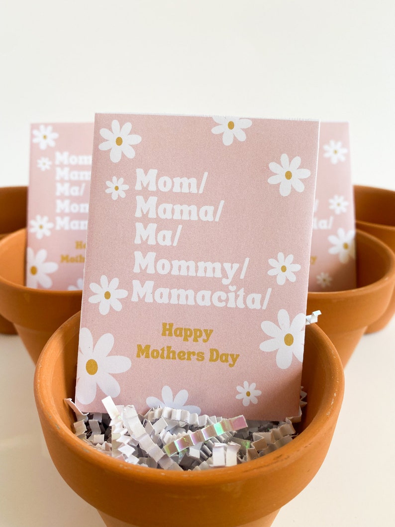 Plantable Mother's Day Gift, Mother's Day Wildflower Seed Packets, Mother's Day Favor, Mother's Day Church Gift, Mother's Day Card, Custom image 3