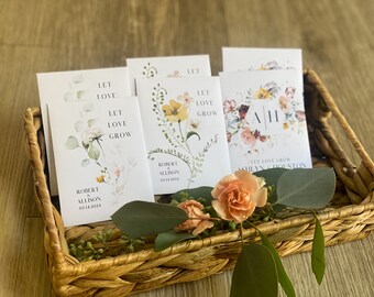 Let Love Grow Wedding Favors | Seed Packet Wedding Gifts for Guests | Wildflower Seed Wedding Favors | Eco Friendly Wedding Favors
