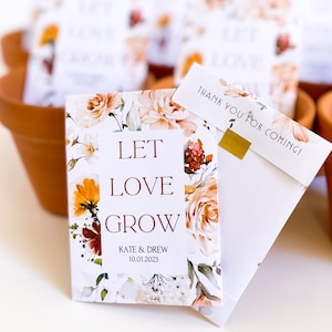 Let Love Grow Custom Seed Wedding Favors Personalized SEALED with SEEDS INCLUDED, Wedding Favors, Elegant Wedding Favors, Florals, Favors image 10