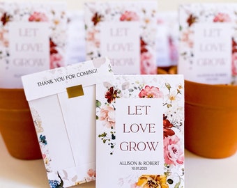 Personalized Wildflower Seed Packet Wedding Favors - Set of 10