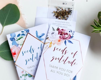 Custom Thank You Seed Packets | Employee Appreciation Gifts | Company Thank You Favors | Staff Appreciation | Nurse & Teacher Appreciation