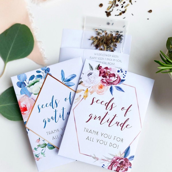 Custom Thank You Seed Packets | Employee Appreciation Gifts | Company Thank You Favors | Staff Appreciation | Nurse & Teacher Appreciation
