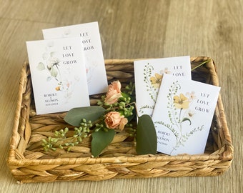 Let Love Grow Wedding Favors for Guests | Eco friendly Wedding Favors | Seed Packet Wedding Gifts | Custom Wedding Favors | Bulk Favors