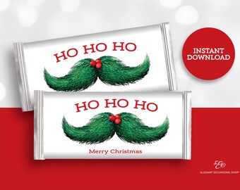Embrulhos de Barras de Doces de Papai Noel de Natal para Festa de Natal Faça Você Mesmo para Imprimir DOWNLOAD INSTANTÂNEO