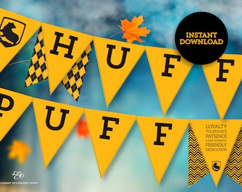 Banner de fiesta de la Casa del Mago para cumpleaños o fiesta de Halloween DIY Imprimible DESCARGA INMEDIATA