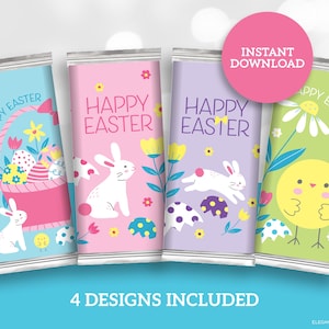Easter Candy Bar Wrapper Bundle for Easter Party or Easter Egg Hunt DIY Printable INSTANT DOWNLOAD