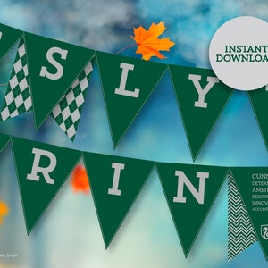 Wizard House Party Banner for Birthday or Halloween Party DIY Printable INSTANT DOWNLOAD