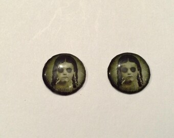 Handmade resin eyechips 14mm for blythe dolls ‘Ghost girl’ horror Emo goth eyes  for 12”blythe dolls