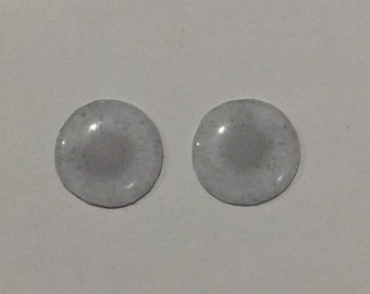 Handmade resin eye chips 14mm for blythe dolls ‘Grey dead’ horror eyes  for 12”blythe dolls or furby