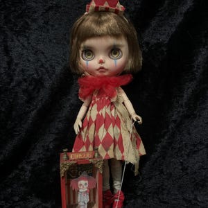 Liten handgjord dragvagn/leksak/rumslåda i trä för Blythe-dockor (30 cm) eller liknande