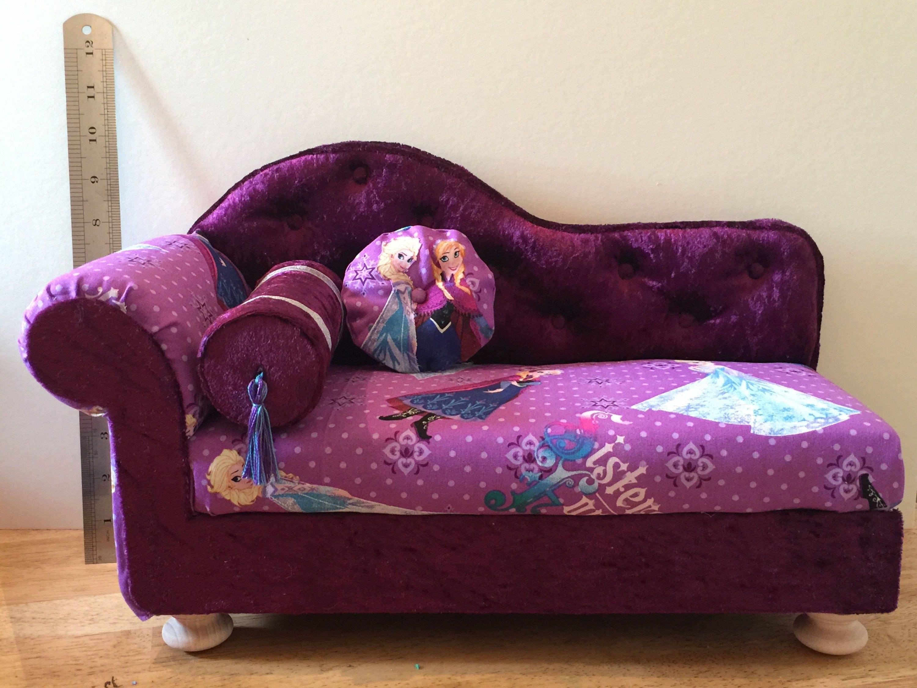 Handmade Chaise Longue For An 18 Doll Made Using Frozen Etsy