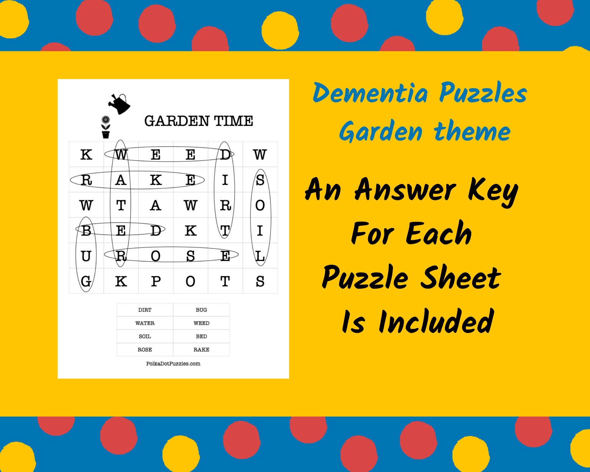 Printable Word Puzzles For Dementia