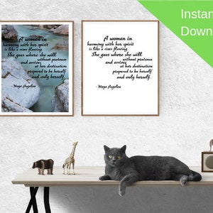 Maya Angelou Inspirational Quote Printable - A Woman - Download Today for Instant Gift