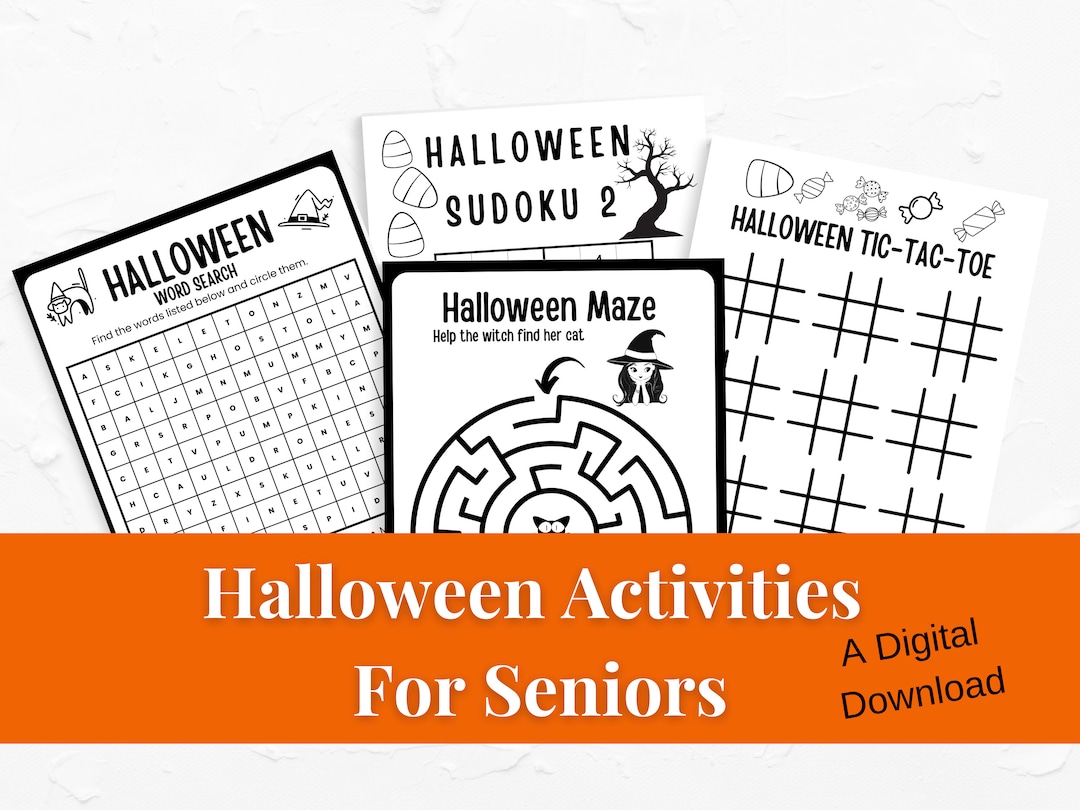 Halloween for Seniors Activity Sheets Simplified Senior Activities